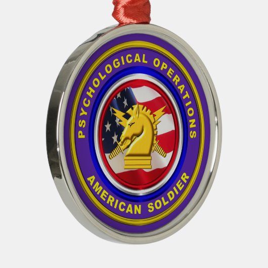 心理誇りを持った的手術退役軍人 メタルオーナメント (右)