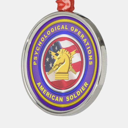 心理誇りを持った的手術退役軍人 メタルオーナメント (左)