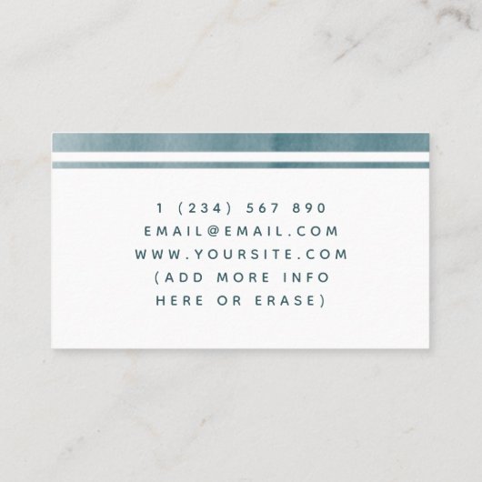 心療ストライプの法セラピストカウンセラークラシック 名刺 (裏面)