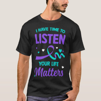 心的健康聞自殺を待つ時間がある Tシャツ