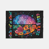 心祝的健康自閉症 フリースブランケット (正面(横))