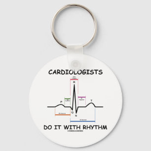 心科医はリズム(ECG/EKG)で行う キーホルダー