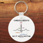 心科医はリズム(ECG/EKG)で行う キーホルダー (正面)