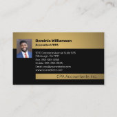 心肺動脈 |会計士プロフェッショナルブラック |金ゴールド 名刺 (正面)