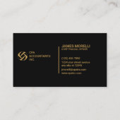 心肺動脈 | Accountantプロフェッショナル エレガント 名刺 (裏面)
