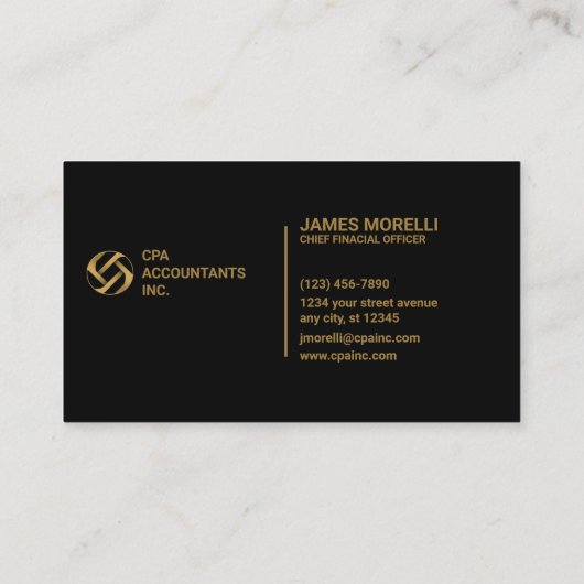 心肺動脈 | Accountantプロフェッショナル エレガント 名刺 (裏面)