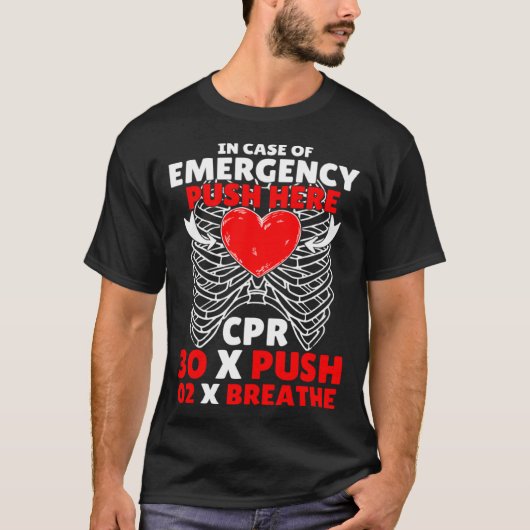 心肺蘇生インストラクター応急手当ナース心肺蘇生インストラクター Tシャツ (正面)