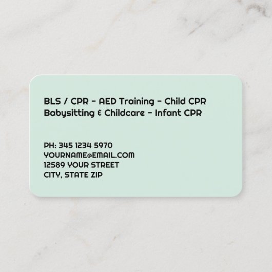 心肺蘇生インストラクター 名刺 (裏面)