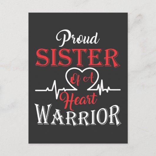 心臓の戦士の姉　心臓手術後 ポストカード (正面)