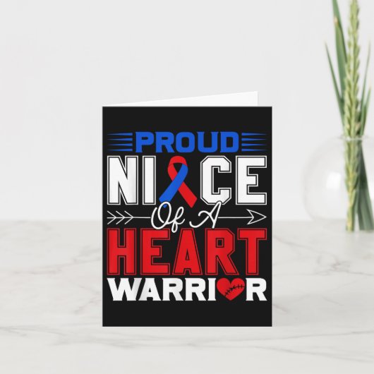 心臓の戦士の誇り高い姪 CHD Awareness Month カード (正面)
