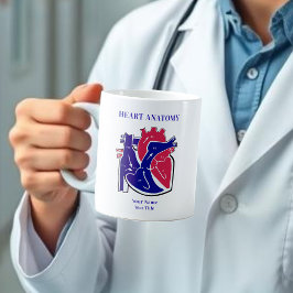 心臓の構造 コーヒーマグカップ