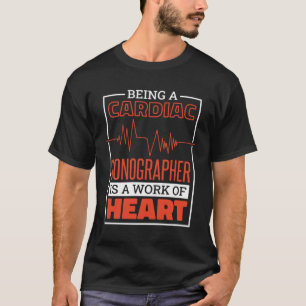 心臓の超音波撮影をする人は、ハート車の仕事である Tシャツ