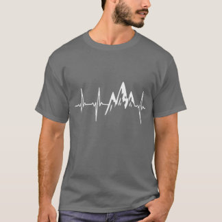 心臓の鼓動の山のTシャツ 友達 Tシャツ