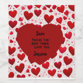 心臓はあなたはのバレンタ最高のイン ワインラベル (シングルラベル)