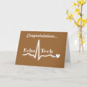 心臓エコーの技術のギフト カード (黄色い花)