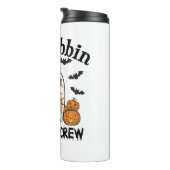 心臓クルーおもしろいブー幽霊カボチャ タンブラー (回転右)