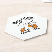 心臓クルーおもしろいブー幽霊カボチャ ペーパーコースター (アングル)