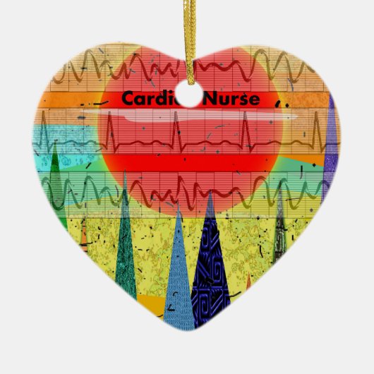 心臓ナースの魔法の森林 セラミックオーナメント (正面)
