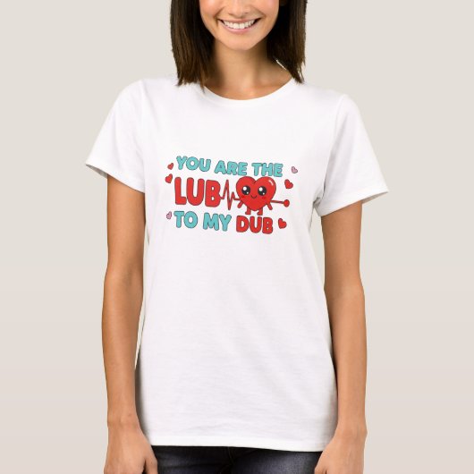 心臓ナースバレンタインデザイン Tシャツ (正面)