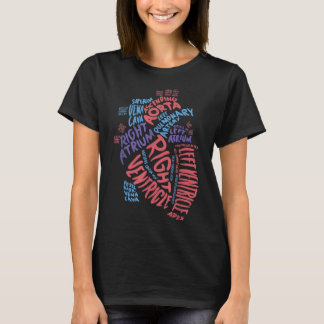 心臓ナース解剖学的ハート心臓病学 Tシャツ