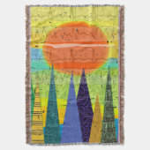 心臓リズムの芸術毛布 スローブランケット (正面縦)