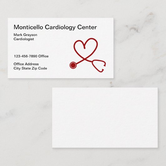 心臓医心臓病センター 名刺 (正面/裏面)