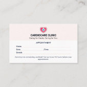 心臓外科ビジネス | クリーンアポイントメント 名刺 (裏面)