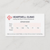 心臓外科ビジネス | クリーンアポイントメント 名刺 (裏面)