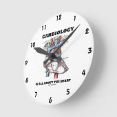 心臓学はハートについて完全にあります(解剖) ラウンド壁時計 (傾斜)
