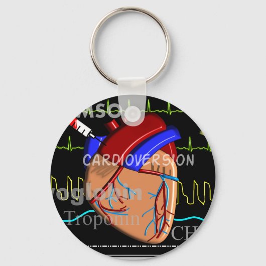 心臓学ハートデザインキーチェーン キーホルダー (正面)