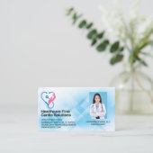 心臓学ロゴ |医学 |医師 名刺 (スタンド正面)