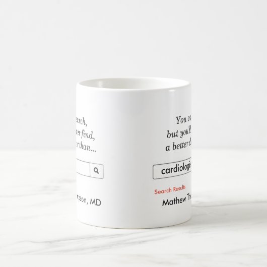 心臓学医のためのカスタムなギフト コーヒーマグカップ (中央)