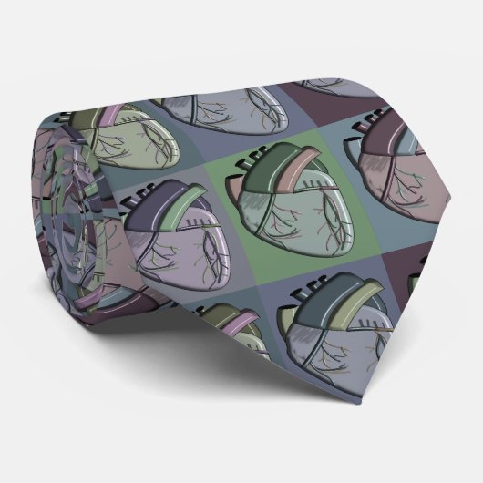 心臓学医のアートなハートのタイ ネクタイ (ロール)