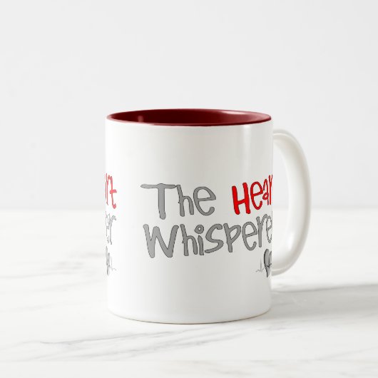 心臓学医のギフト"ハートの囁くもの" ツートーンマグカップ (正面右)
