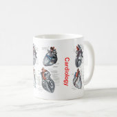 心臓学医のコーヒー・マグ コーヒーマグカップ (正面右)