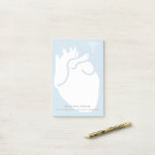 心臓学医のパーソナライズな名前 ポストイット (デスク上)