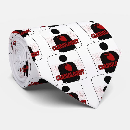 心臓学医のロゴ ネクタイ (ロール)