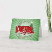 心臓学医の医者メリークリスマス シーズンカード (正面)