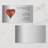 心臓学医の名刺 名刺 (正面/裏面)