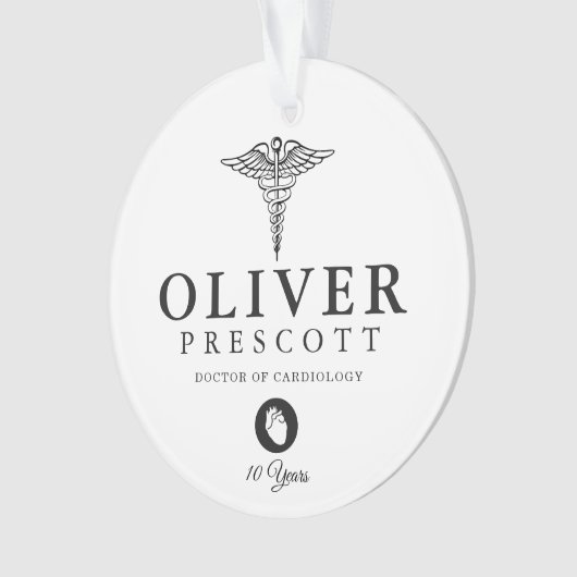 心臓学医の専門の卒業|の退職 オーナメント (正面)