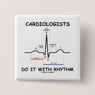 心臓学医はしますリズム(ECG/EKG)とのそれを 缶バッジ