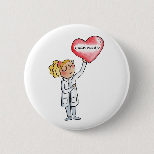 心臓学 缶バッジ (正面)