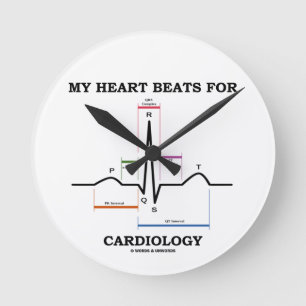 心臓学(ECG/EKG)のための私の心拍 ラウンド壁時計