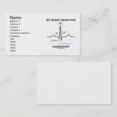 心臓学(ECG/EKG)のための私の心拍 名刺 (正面/裏面)