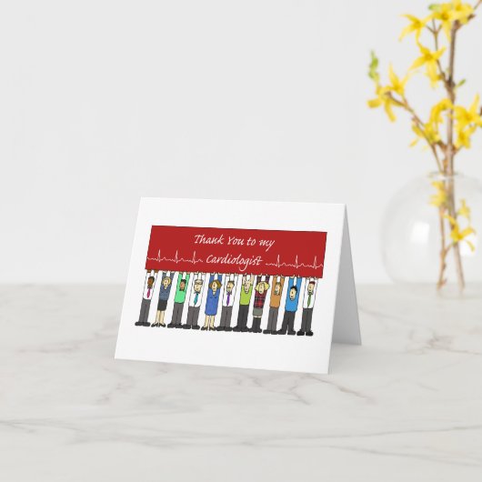 心臓専門医に感謝 カード (黄色い花)