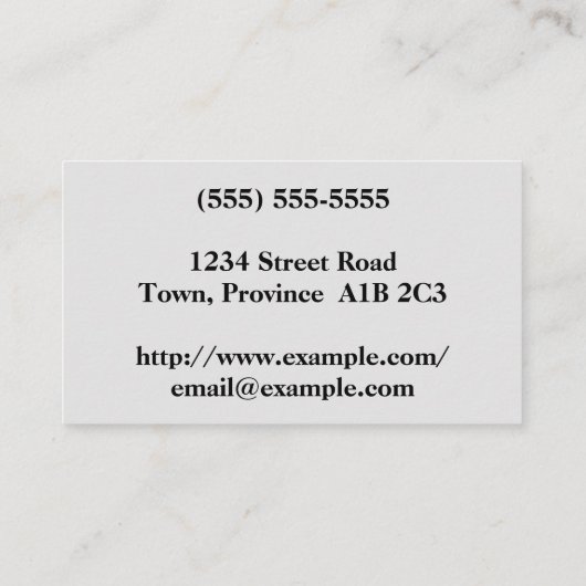 心臓専門医の基本およびミニマリストの名刺 名刺 (裏面)