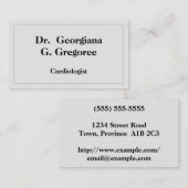 心臓専門医の基本およびミニマリストの名刺 名刺 (正面/裏面)