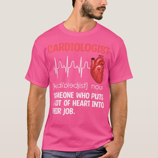心臓専門医の定義ハート医師Gr Tシャツ (正面)