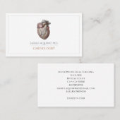 心臓専門医の解剖学的ハート 名刺 (正面/裏面)