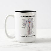 心臓専門医は流れに合う(循環器) ツートーンマグカップ (左)